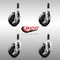 Service Caster 4 Inch 316SS Hard Rubber Swivel 7/8 Inch Expanding Stem Caster Set Brake SCC SCC-SS316EX20S414-HRS-TLB-78-4 - alternate 2